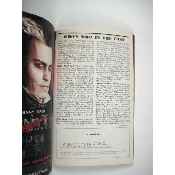 The Homecoming Playbill 2007 Opening Night Cort Theatre Raul Esoarza McKean - Picture 4 of 11